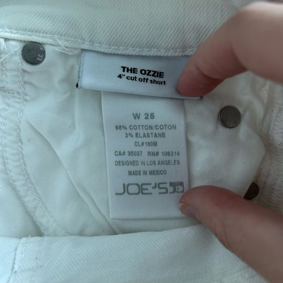 Joe’s Jeans The Ozzie Mid Rise Cutoff Denim Shorts in White Size 25 - Picture 10 of 11